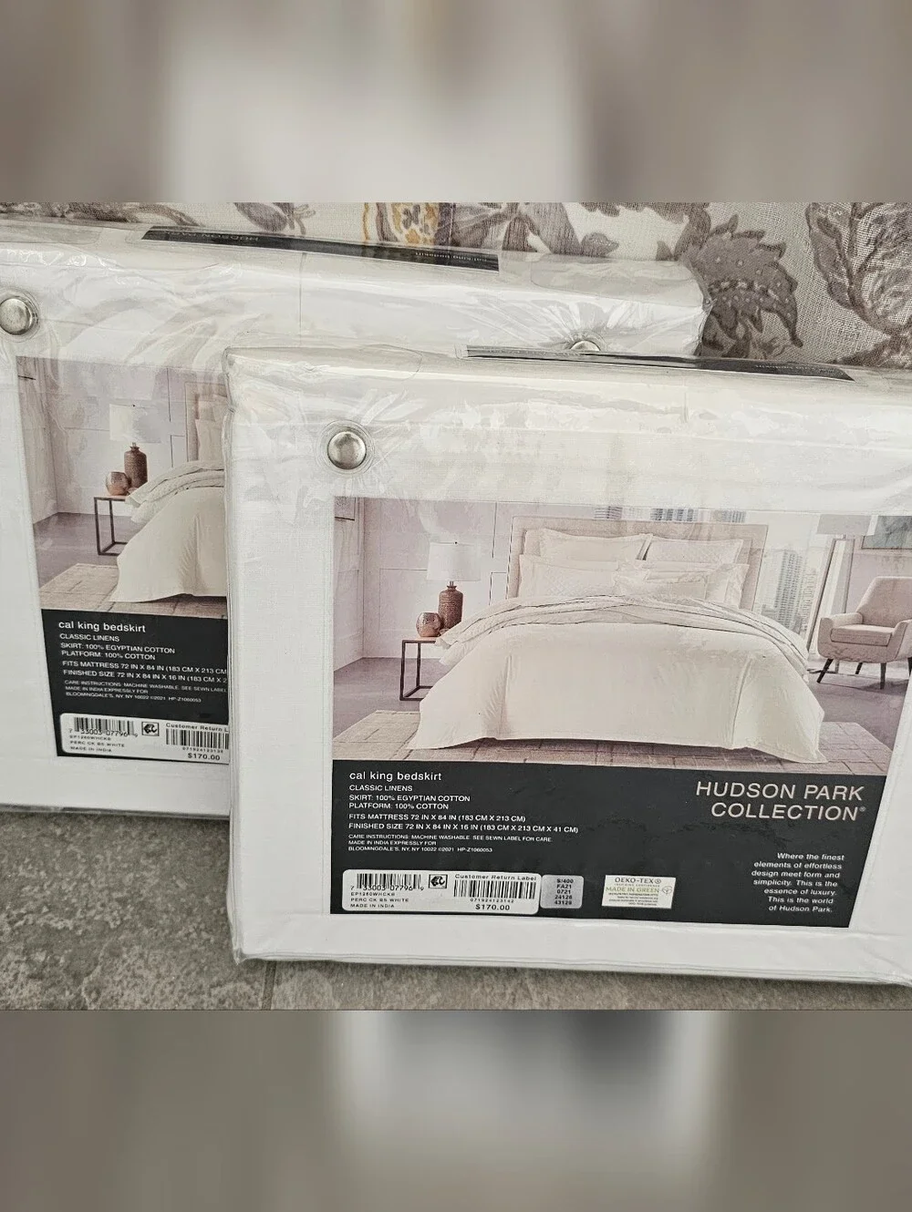 TWO NIB Hudson Park Collection Cal King Bedskirt | 100% Egyptian Cotton